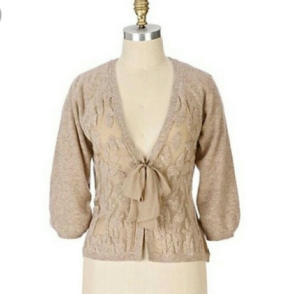 Anthropologie Sweaters - Anthro Guinevere Lace Balcony Cardigan